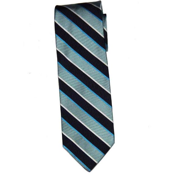Brooks Brothers English Silk Tie Repp Stripe Green Black Blue White Men's - Picture 1 of 1
